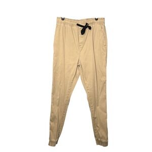 Ezekiel Jogger Pants 28 Elastic Drawstring Waist Tan Pockets